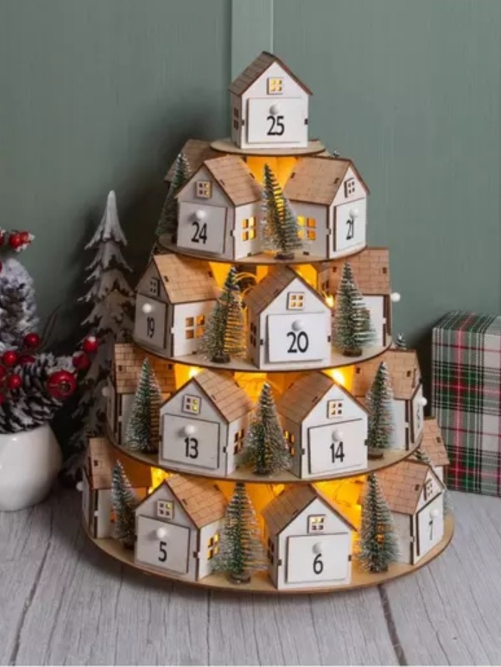 New! 2026 Light Up Village Rotating Advent
Calendar, Hobby Lobby